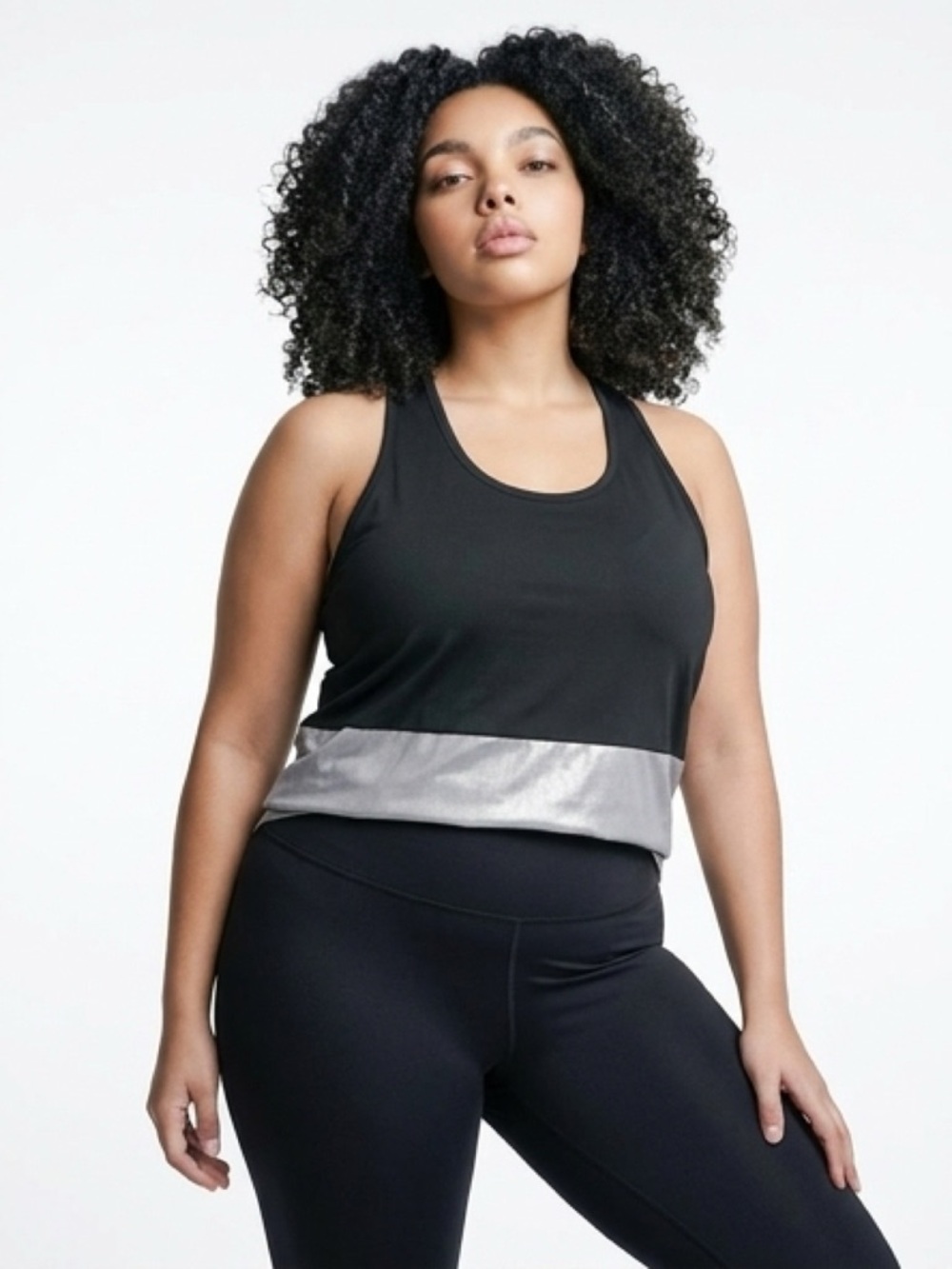 Champion Black and Silver Racerback Tank